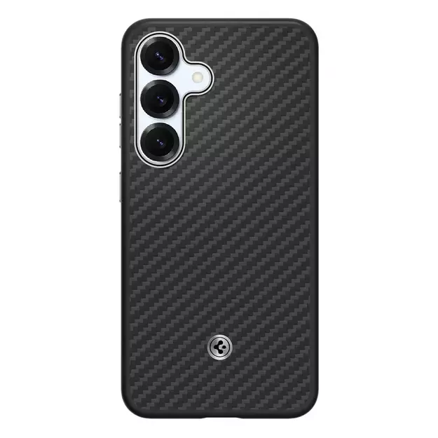 Spigen Enzo Aramid GP-FPS931PGABW Silicone Case with Built-in MagFit Ring for Samsung Galaxy S25 - Black