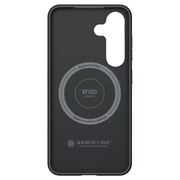 Spigen Enzo Aramid GP-FPS931PGABW Silicone Case with Built-in MagFit Ring for Samsung Galaxy S25 - Black 2