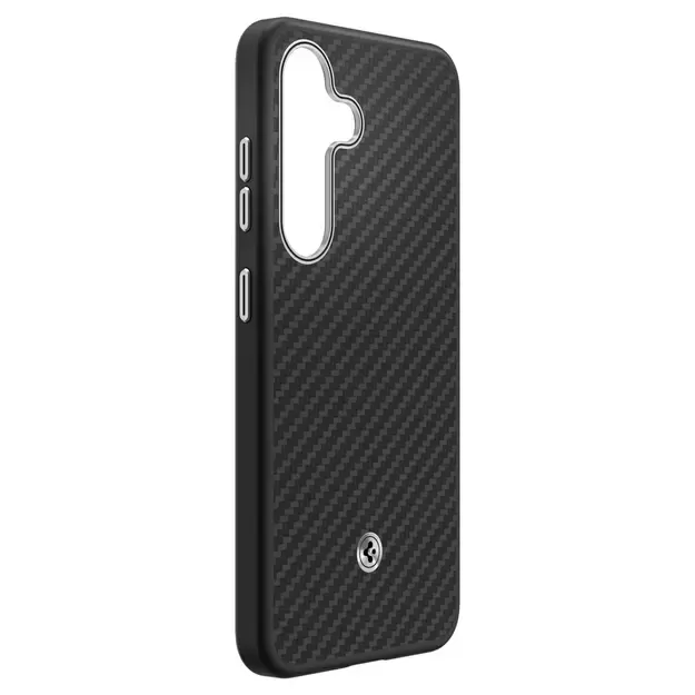 Spigen Enzo Aramid GP-FPS931PGABW Silicone Case with Built-in MagFit Ring for Samsung Galaxy S25 - Black 4