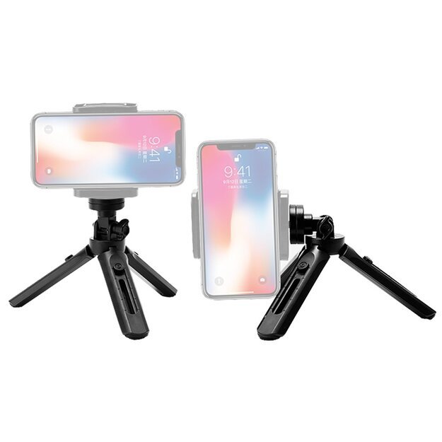 Mini tripod selfie stick holder for phone camera GoPro 16 - 21 cm black 2