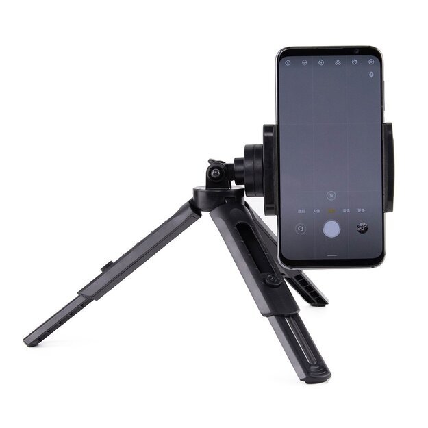 Mini tripod selfie stick holder for phone camera GoPro 16 - 21 cm black 16