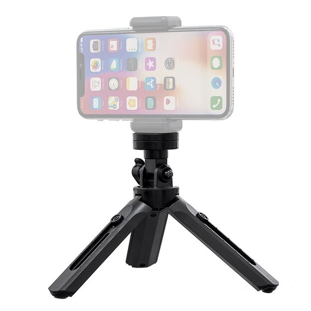 Mini tripod selfie stick holder for phone camera GoPro 16 - 21 cm black 1