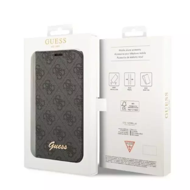 Guess GUBKP14XHG4SHK iPhone 14 Pro Max 6.7 &quot black / black book 4G Vintage Gold Logo 12