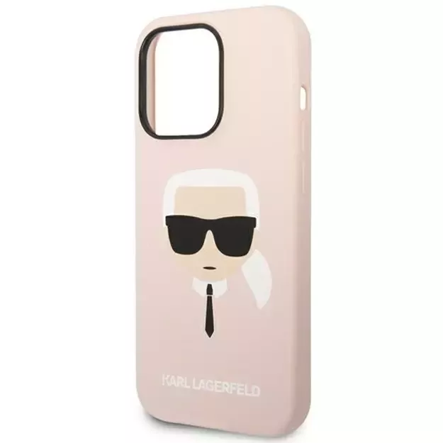Karl Lagerfeld KLHCP14XSLKHLP iPhone 14 Pro Max 6.7  hardcase pink / pink Silicone Karl`s Head 12