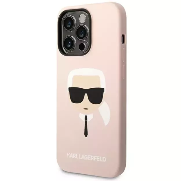 Karl Lagerfeld KLHCP14XSLKHLP iPhone 14 Pro Max 6.7  hardcase pink / pink Silicone Karl`s Head 8