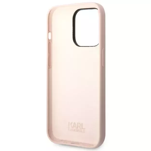 Karl Lagerfeld KLHCP14XSLKHLP iPhone 14 Pro Max 6.7  hardcase pink / pink Silicone Karl`s Head 13