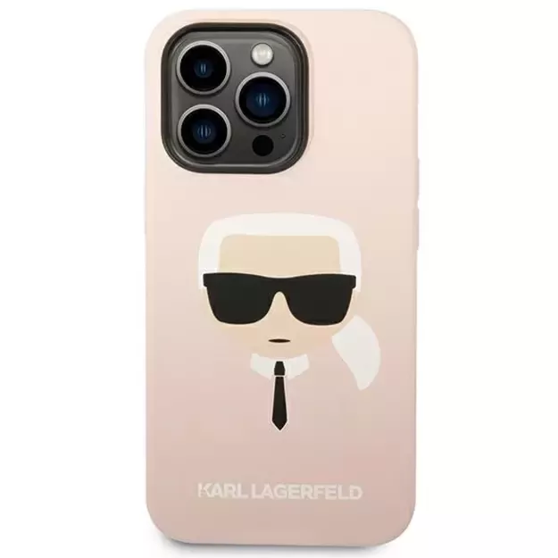 Karl Lagerfeld KLHCP14XSLKHLP iPhone 14 Pro Max 6.7  hardcase pink / pink Silicone Karl`s Head 9