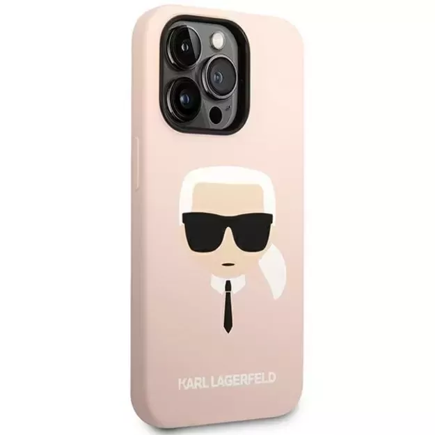 Karl Lagerfeld KLHCP14XSLKHLP iPhone 14 Pro Max 6.7  hardcase pink / pink Silicone Karl`s Head 10