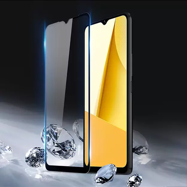 Dux Ducis 9D Tempered Glass Vivo Y16 / Y02s full screen with frame black (case friendly) 4