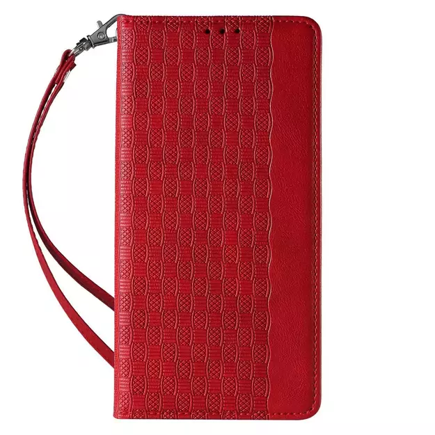 Magnet Strap Case for Samsung Galaxy S23+ Flip Wallet Mini Lanyard Stand red 3