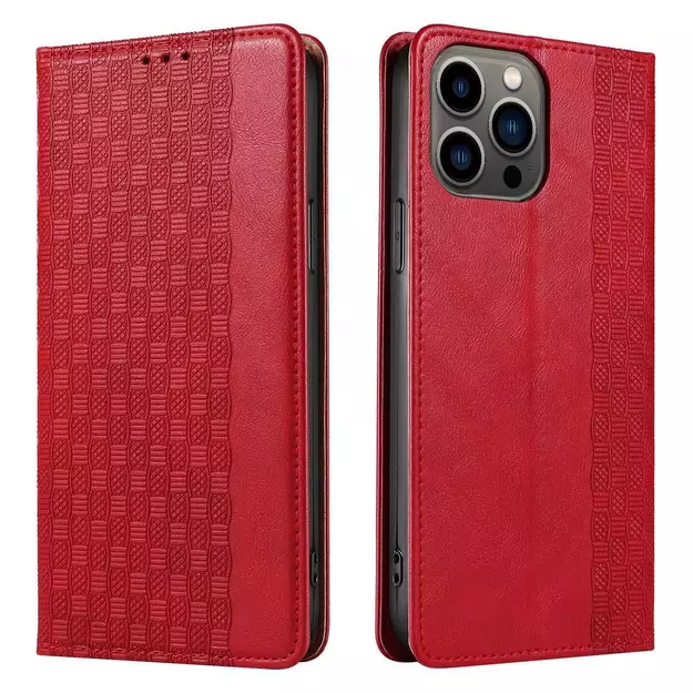 Magnet Strap Case for Samsung Galaxy S23+ Flip Wallet Mini Lanyard Stand red 6