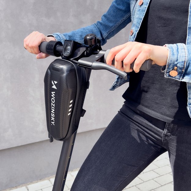Wozinsky waterproof scooter handlebar bag 2l handlebar bag black (WSB3BK) 24