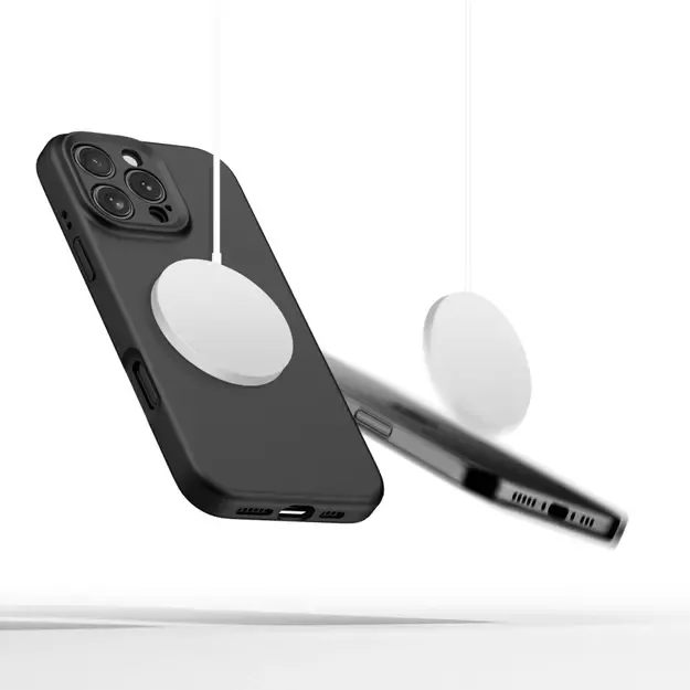 Tech-Protect Liquid Silicone MagSafe Case for iPhone 16 Pro - Black 4