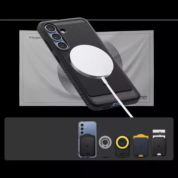 Spigen Rugged Armor Mag MagSafe Case for Samsung Galaxy S25 - Matte Black 1
