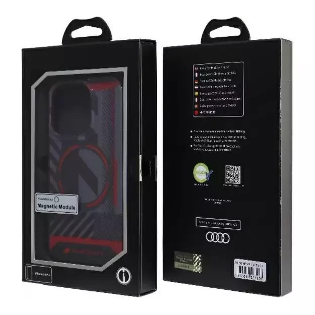 Audi IML Sport MagSafe Case iPhone 14 Pro 6.1&quot  black/black hardcase AU-IMLMIP14P-RSQ/D2-BK 12