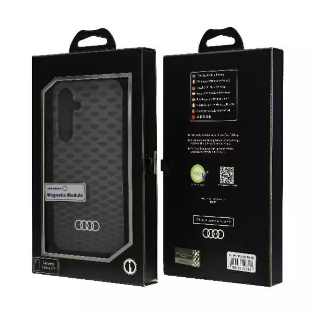 Audi IML Stitching Pattern MagSafe Case S24 S921 black/black hardcase AU-IMLMS24-Q5/D3-BK 12