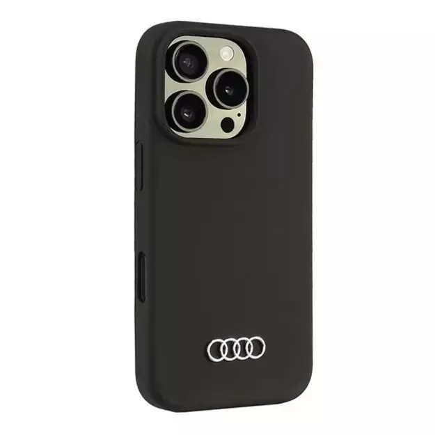Audi Silicone Case iPhone 16 Pro 6.3&quot  black/black hardcase AU-LSRIP16P-Q3/D1-BK 1