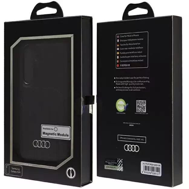 Audi Synthetic Leather MagSafe S24 S921 black/black hardcase AU-TPUPCMS24-Q5/D1-BK 6