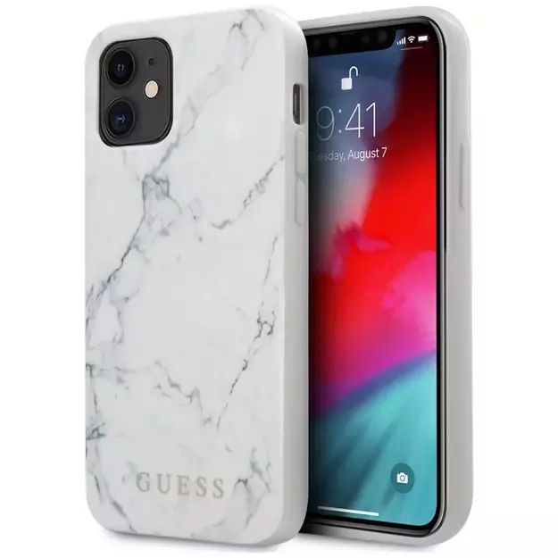 Guess Marble Case for iPhone 12 mini 5.4&quot  - White