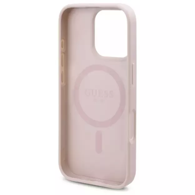Guess GUHMP16XP4ROPEMCP iPhone 16 Pro Max 6.9&quot  pink/pink hardcase 4G Flowers Print MagSafe 6