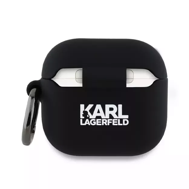 Karl Lagerfeld KLA4RUNKCHK AirPods 4 cover black/black Silicone Karl&amp Chaupette Head 3D 3