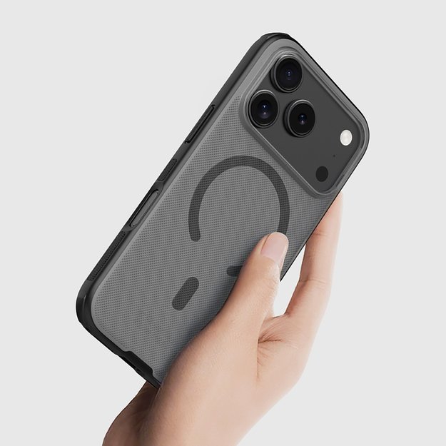 Super Frosted Shield Pro Magnetic Case IP17 Pro Transparent black 8