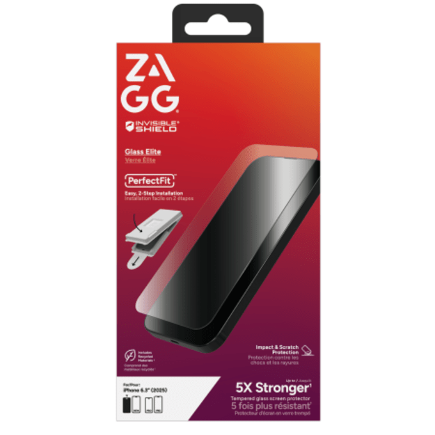 ZAGG Invisibleshield Glass Elite tempered glass for iPhone 17