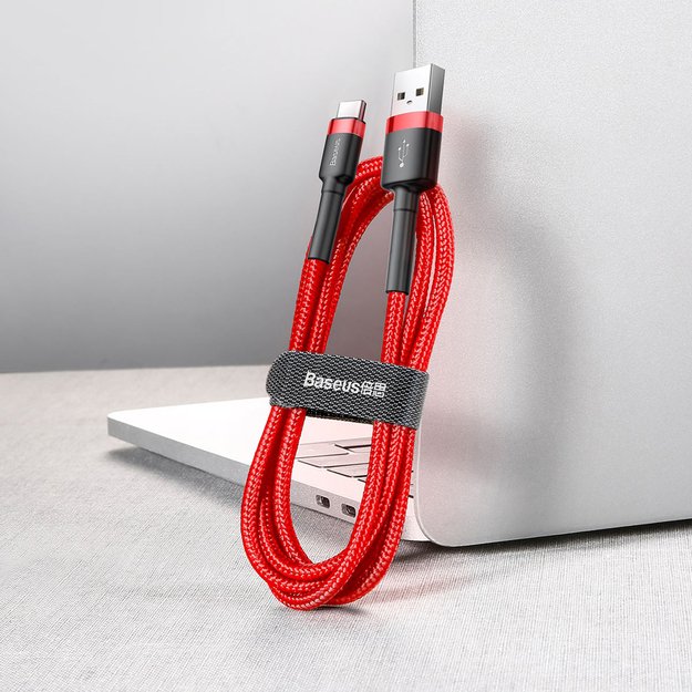 Baseus Cafule USB-A / USB-C QC 3.0 3A 0.5 m cable - red 4