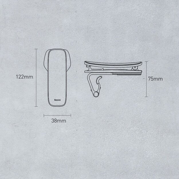 Baseus Big Mouth Pro car holder dashboard clip black (SUDZ-A01) 19