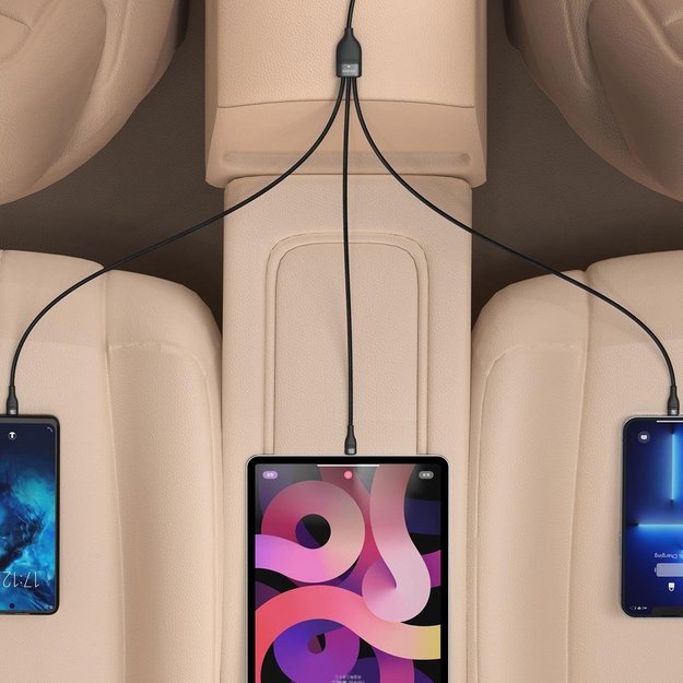 Baseus Flash Series II cable USB Type C - USB Type C / Lightning / micro USB 100 W 1.5 m black (CASS030201) 7