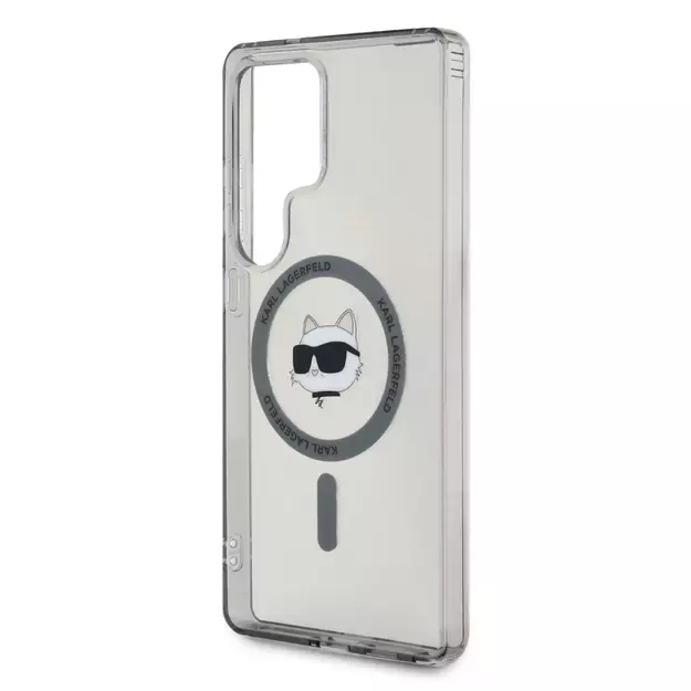 Karl Lagerfeld Button Choupette Head Printed Logo MagSafe Samsung Galaxy S25 Ultra case black 5