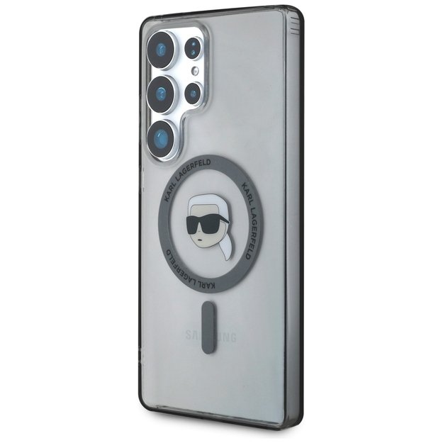 Case Karl Lagerfeld Button Karl Head Printed Logo MagSafe Samsung Galaxy S25 Ultra black 14