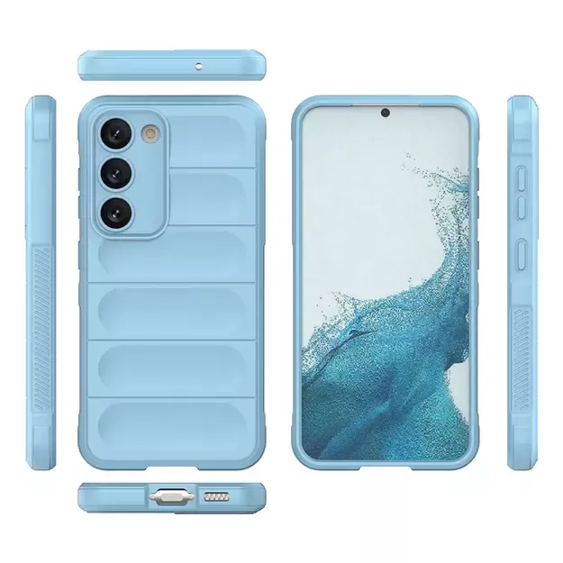 Magic Shield Case for Samsung Galaxy S23+ flexible armored cover light blue 28