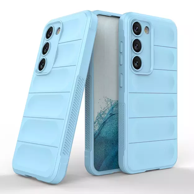 Magic Shield Case for Samsung Galaxy S23+ flexible armored cover light blue 27