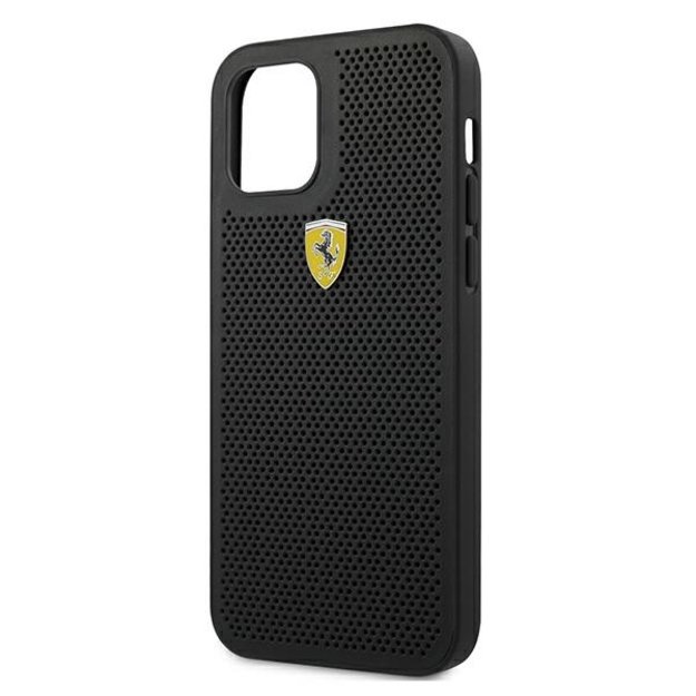 Ferrari FESPEHCP12MBK iPhone 12/12 Pro 6.1&quot  black/black hardcase On Track Perforated 7