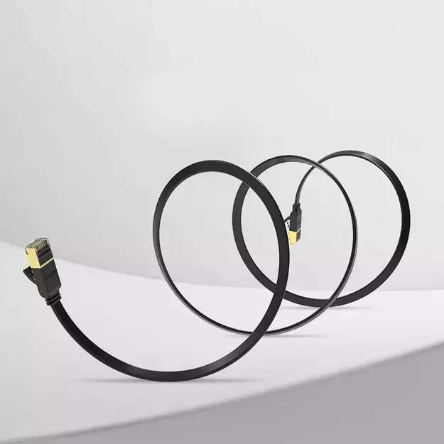 Ugreen Ethernet patch cord U/FTP Cat. 7 10Gb/s flat 0.5m black (NW106) 13