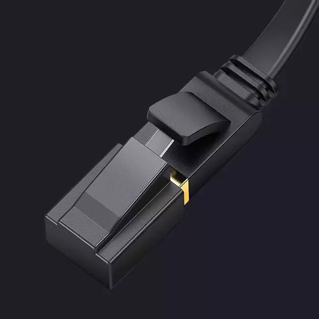 Ugreen Ethernet patch cord U/FTP Cat. 7 10Gb/s flat 0.5m black (NW106) 2