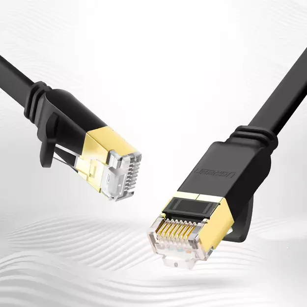 Ugreen Ethernet patch cord U/FTP Cat. 7 10Gb/s flat 0.5m black (NW106) 11