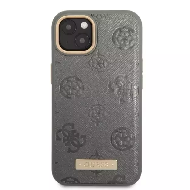 Guess GUHMP13MSAPSTG iPhone 13 6.1&quot  grey/grey hardcase Peony Logo Plate MagSafe 9