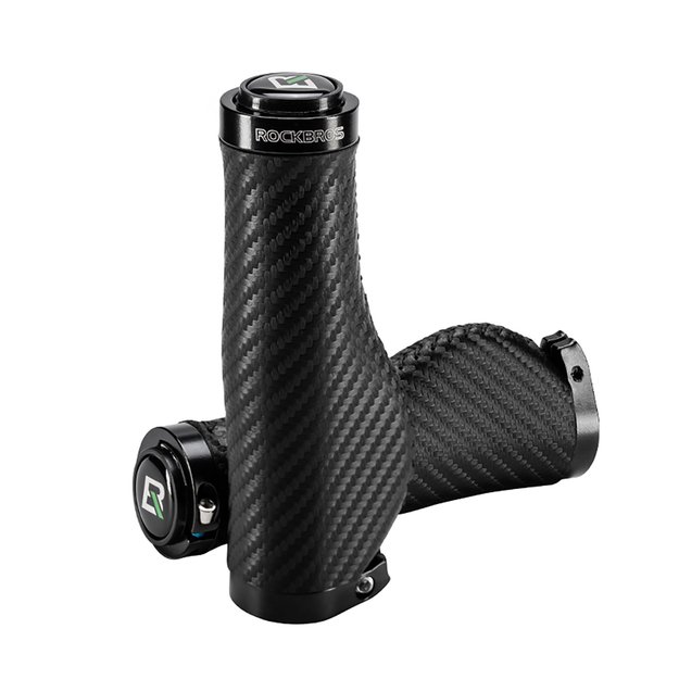 Rockbros Bike Grips Twisted Ergonomic Anti-Slip Grips - Black