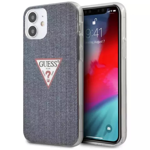 Guess GUHCP12SPCUJULDB iPhone 12 mini 5.4&quot  navy/dark blue hardcase Jeans Collection