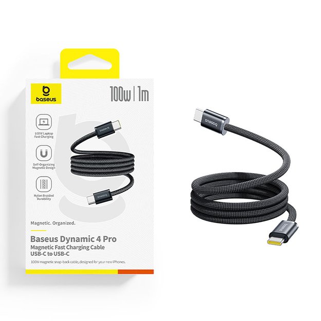 Baseus Dynamic 4 Pro Fast USB-C Cable - USB-C 100W 1m - Black 3
