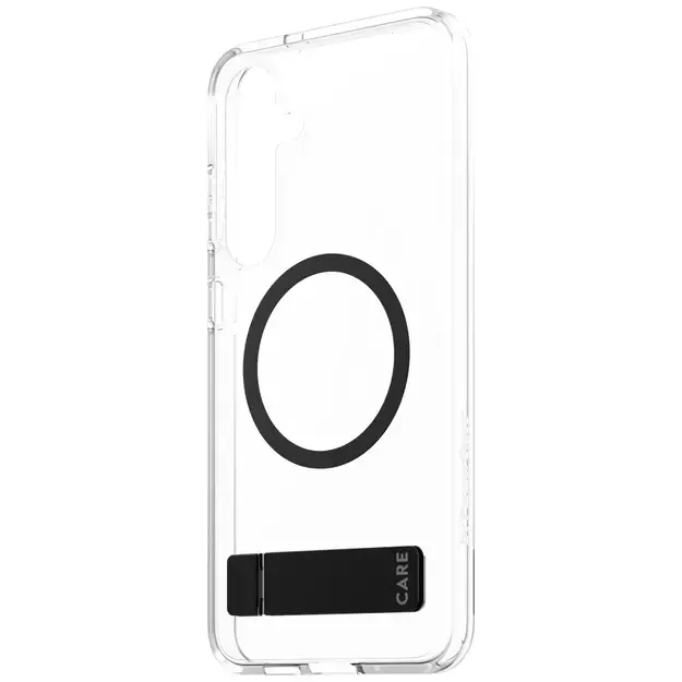 CARE by PanzerGlass Feature Black Kickstand &amp  QI Case for Samsung Galaxy S25+ - Transparent 5