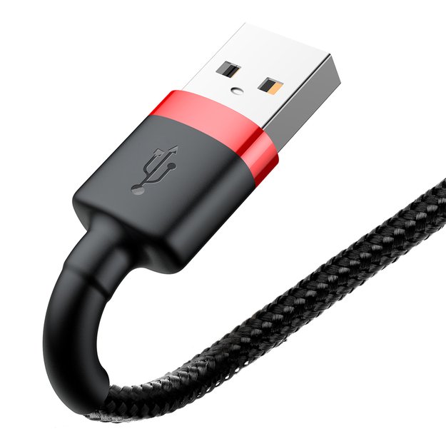 Baseus Cafule USB-A / Lightning 2.4A QC 3.0 cable 1 m - black and red 3