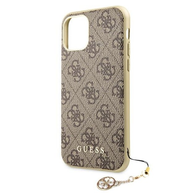 Guess GUHCN61GF4GBR iPhone 11 6.1&quot  / Xr brown/brown hard case 4G Charms Collection 10