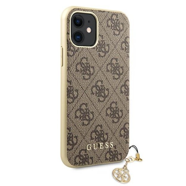 Guess GUHCN61GF4GBR iPhone 11 6.1&quot  / Xr brown/brown hard case 4G Charms Collection 8