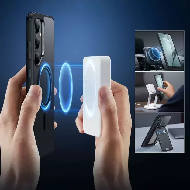 ESR Classic Hybrid Halolock MagSafe Case for Samsung Galaxy S25+ - Translucent Black 3