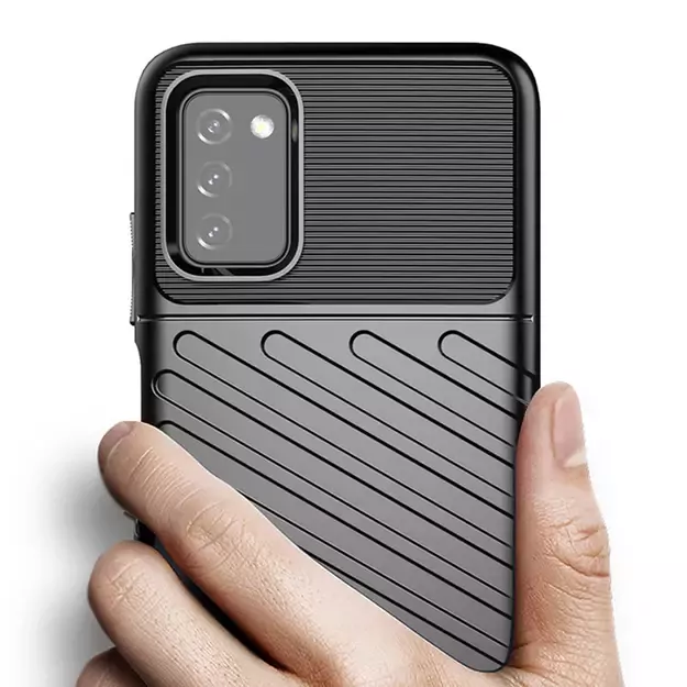 Thunder Case Flexible Tough Rugged Cover TPU Case for Samsung Galaxy A03s black 10