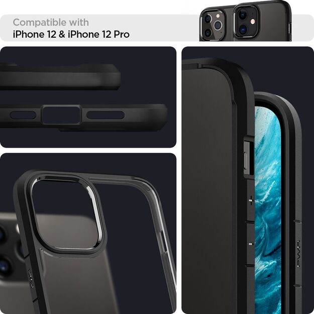 Spigen Ultra Hybrid Case for iPhone 12 / iPhone 12 Pro - Matte Black 21