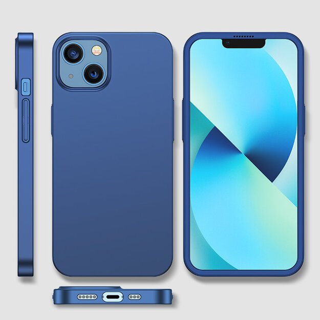 Joyroom 360 Full Case front and back cover for iPhone 13 + tempered glass screen protector blue (JR-BP927 blue) 7